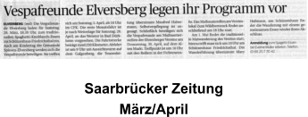 Saarbrücker Zeitung März/April
