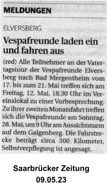 Saarbrücker Zeitung   09.05.23