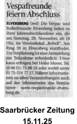 Saarbr�cker Zeitung  15.11.25