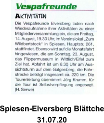 Spiesen-Elversberg Bl�ttche 31.07.20