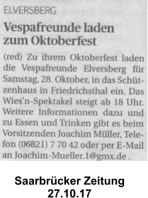 Saarbrücker Zeitung 27.10.17