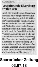 Saarbrücker Zeitung 03.07.18