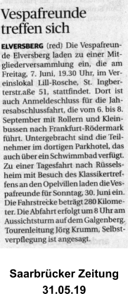 Saarbrücker Zeitung 31.05.19